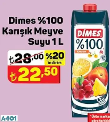 DİMES %100 KARIŞIK MEYVE SUYU